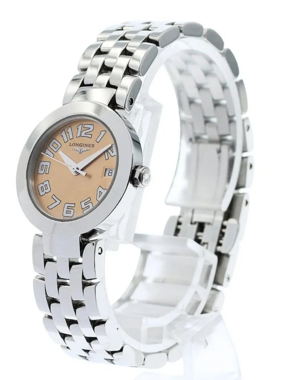 LONGINES Dolcevita L5.175.4 Date Orange Dial Quartz Ladies Watch_965764